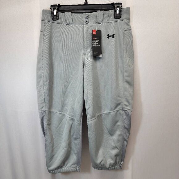 Under Armour Women’s HeatGear Softball Pants Gray Size Small NWT 1317043 Athleti - Picture 1 of 7